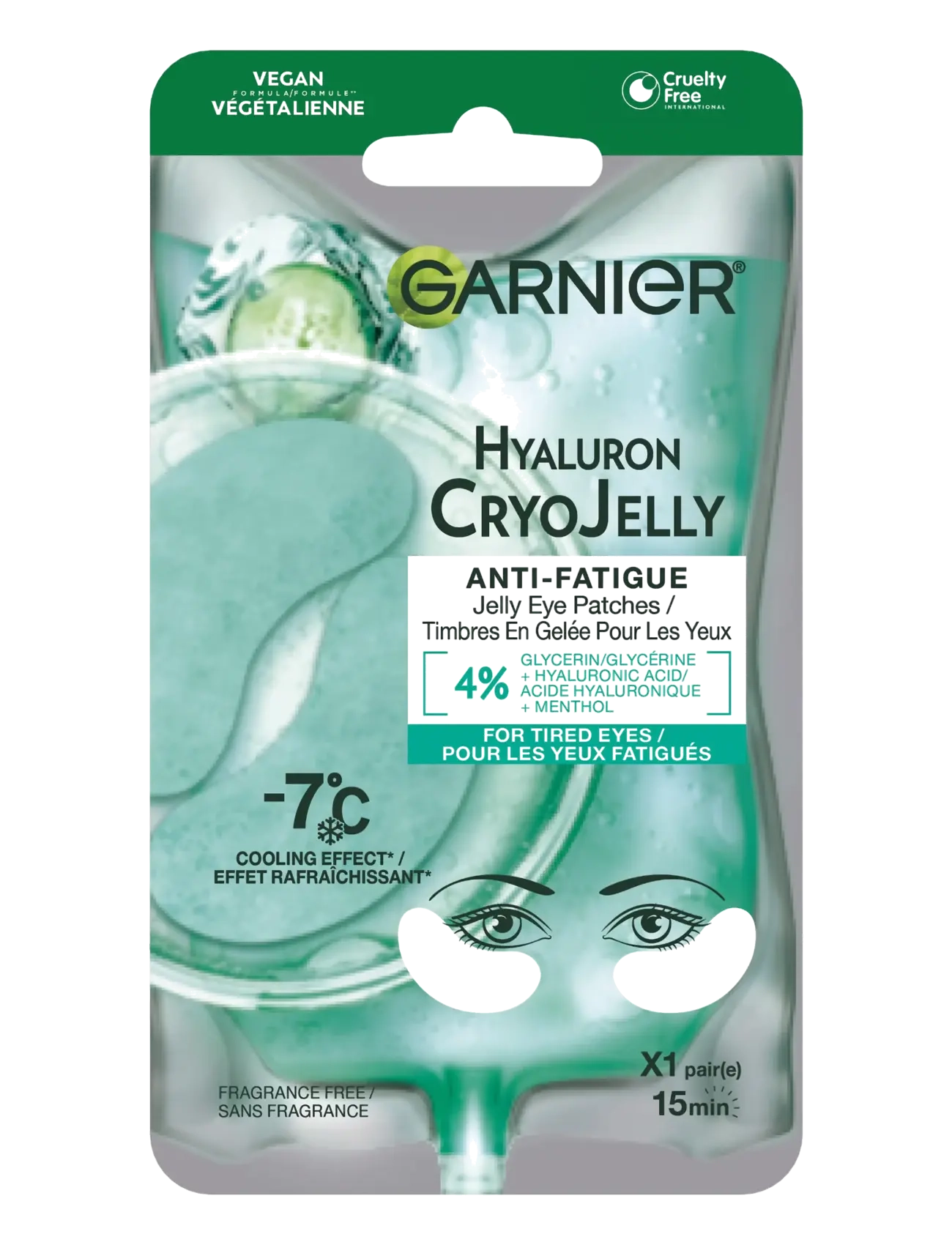 Garnier Garnier SkinActive Hyaluronic Cryo Jelly Eye Patches for tired eyes 6 g - Nahahooldus - CLEAR / undefined