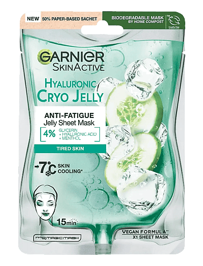 Garnier Skinactive Hyaluronic Cryo Jelly Face Sheet Mask For Tired Skin 27 G - Sheet Maske