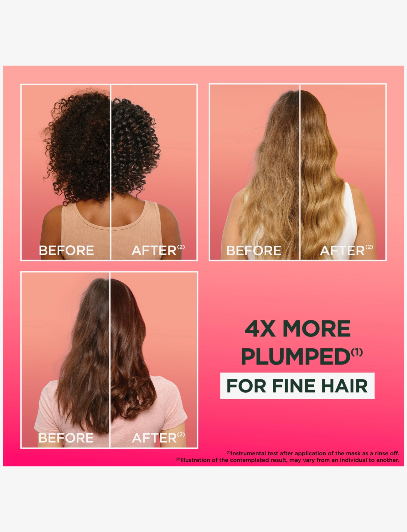 Garnier - Garnier, Fructis, Hair Food, Watermelon, Plumping Hair Mask for fine hair, 400 ml - clear - 3