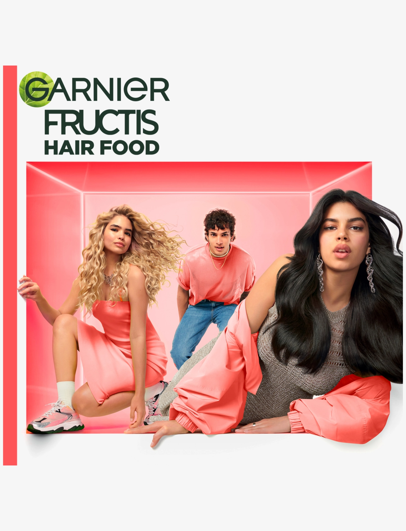 Garnier - Garnier, Fructis, Hair Food, Watermelon, Plumping Hair Mask for fine hair, 400 ml - clear - 4
