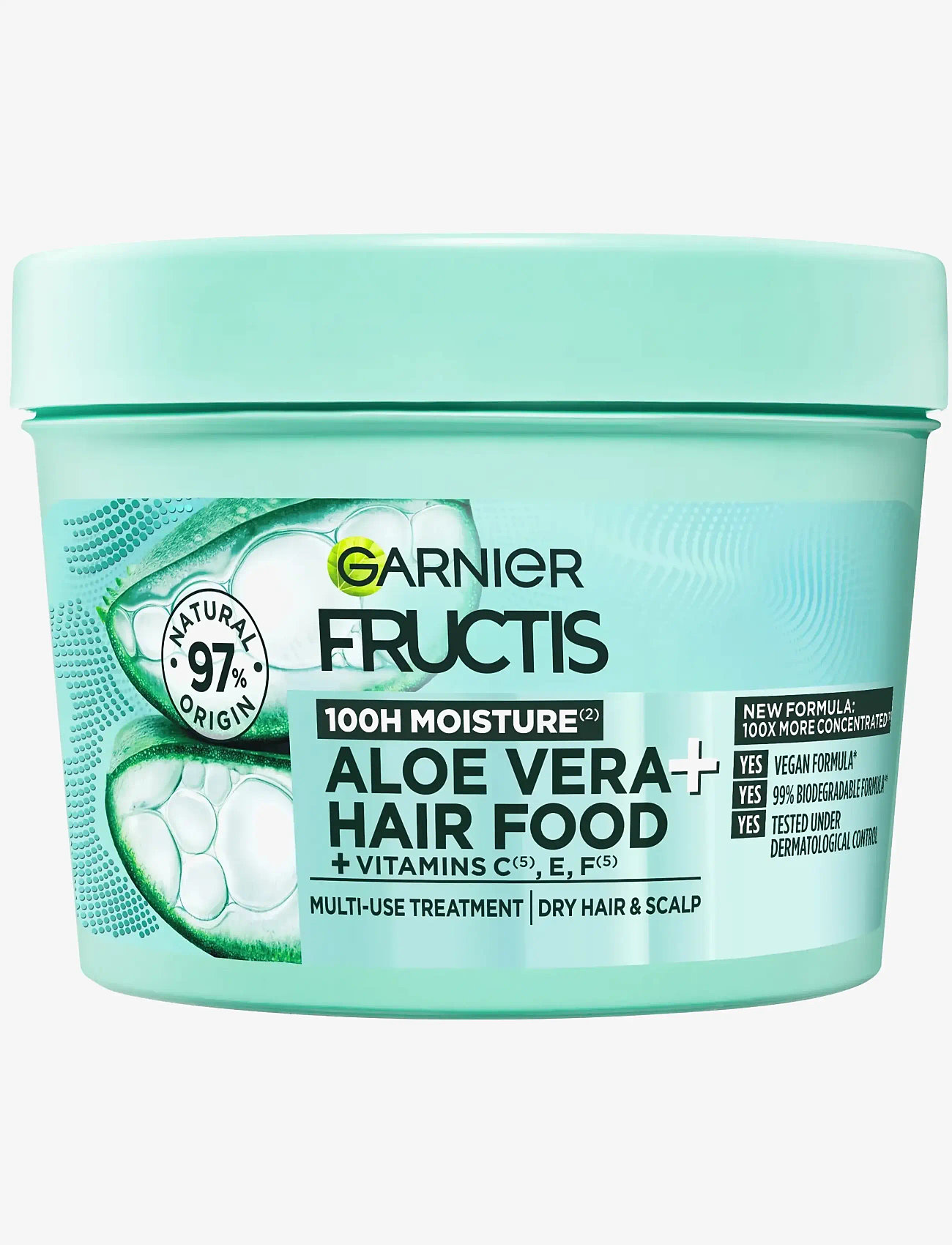 Garnier - Garnier Fructis Hair Food Aloe Vera Hair Mask for dry hair 400 ml - hårmasker - clear - 0
