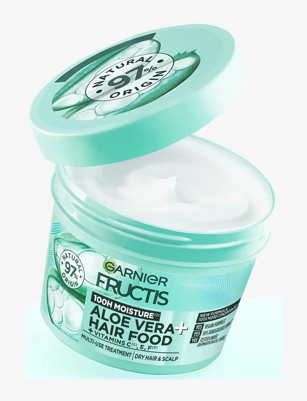 Garnier - Garnier Fructis Hair Food Aloe Vera Hair Mask for dry hair 400 ml - hårmasker - clear - 1
