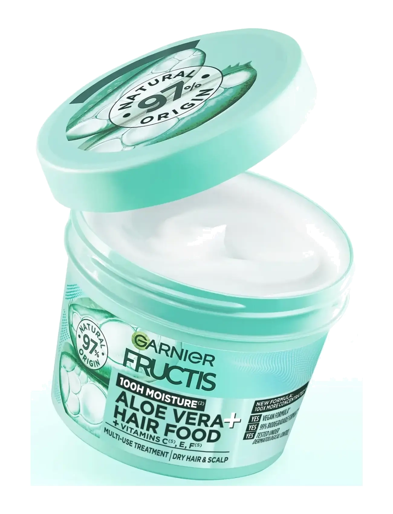 Garnier - Garnier Fructis Hair Food Aloe Vera Hair Mask for dry hair 400 ml - hårmasker - clear - 1