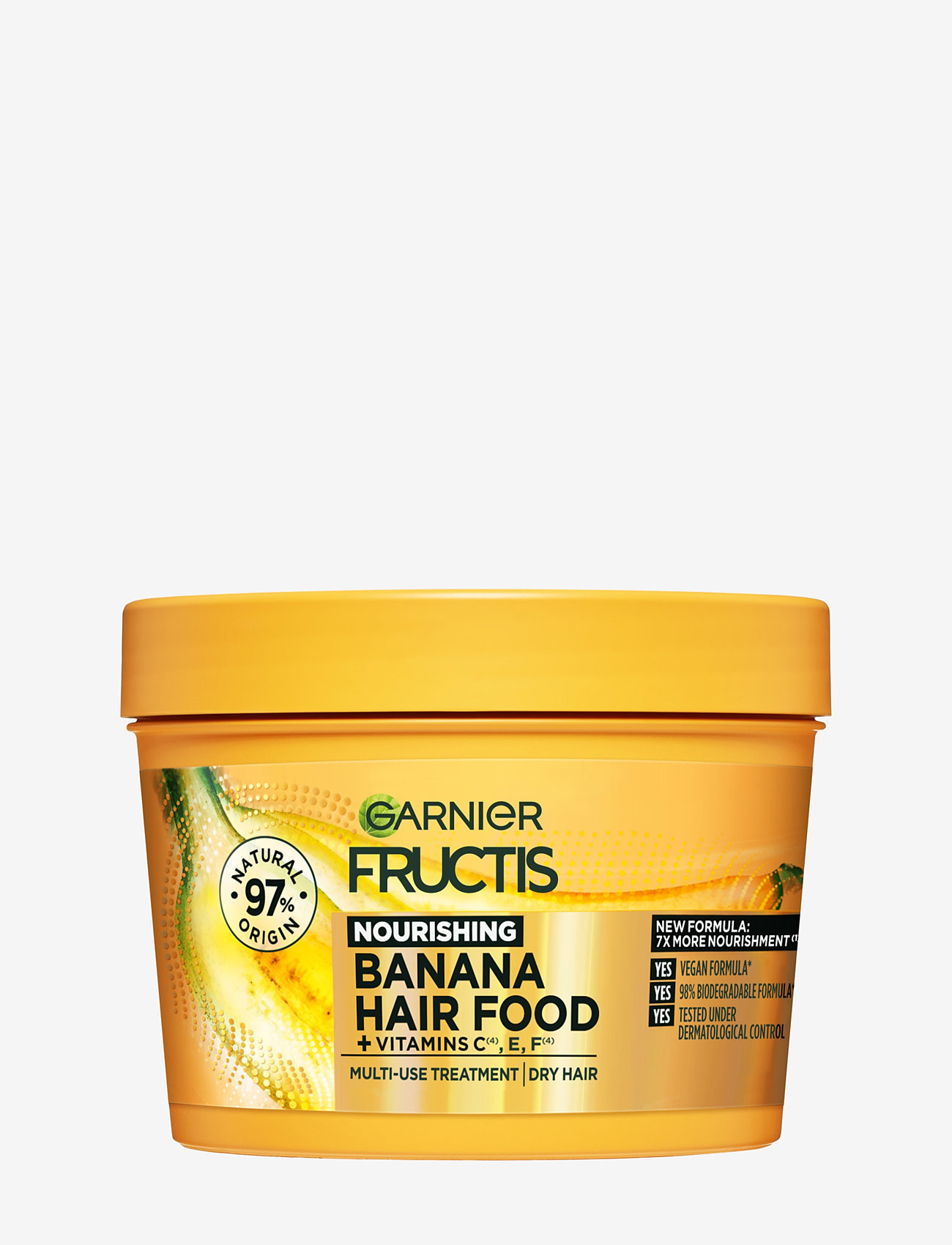 Garnier - Garnier, Fructis, Hair Food, Banana, Nourishing Hair Mask for dry hair, 400 ml - hårmasker - clear - 0