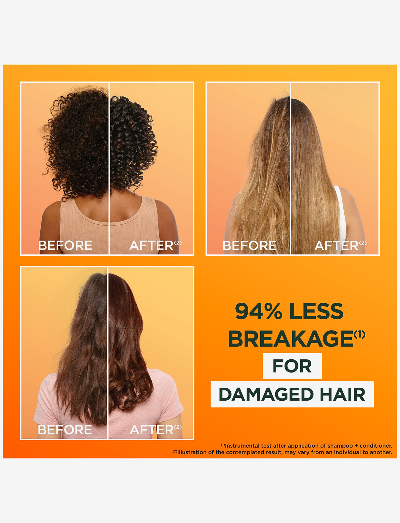 Garnier - Garnier, Fructis, Hair Food, Papaya, Repairing hair mask for damaged hair, 400 ml - hårmasker - clear - 3