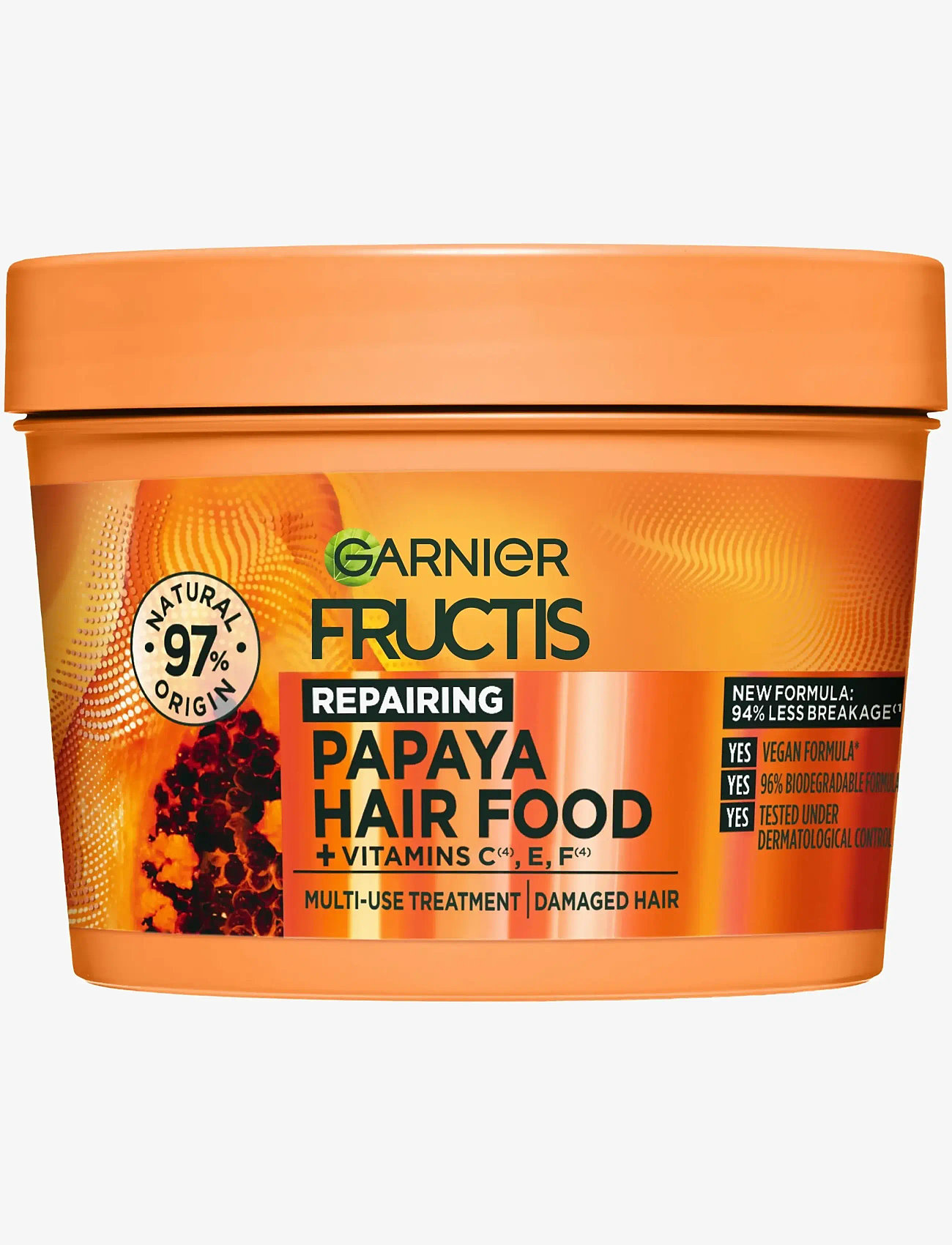 Garnier - Garnier Fructis Hair Food Papaya Hair Mask for damaged hair 400 ml - hårmasker - clear - 0
