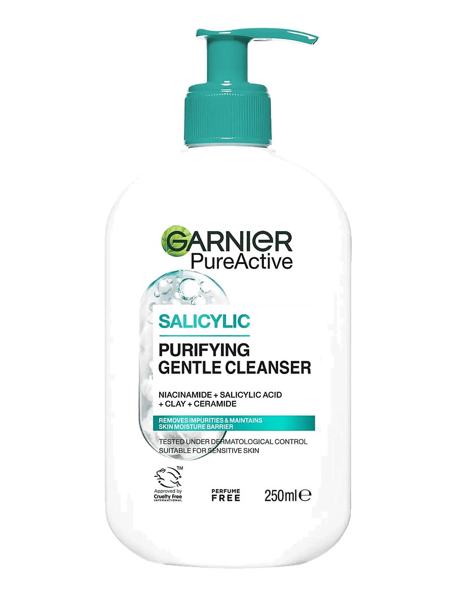 Garnier - Garnier PureActive Salicylic Purifying Gentle Cleanser for impure skin 250 ml - näopesu - clear - 0