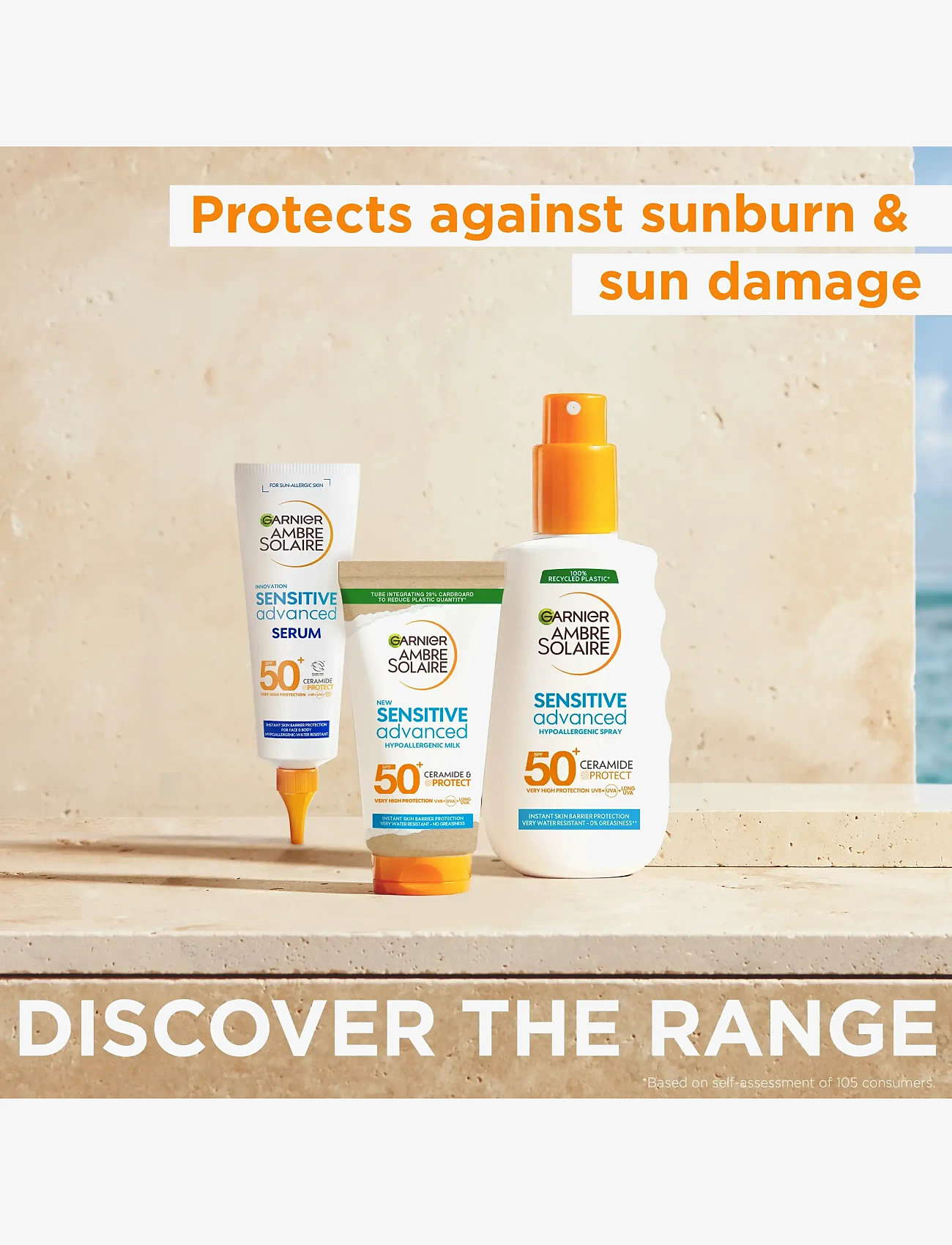 Garnier - Garnier Ambre Solaire Sensitive Advanced Body Serum SPF50+ for sensitive skin 125 ml - for body - no colour - 2