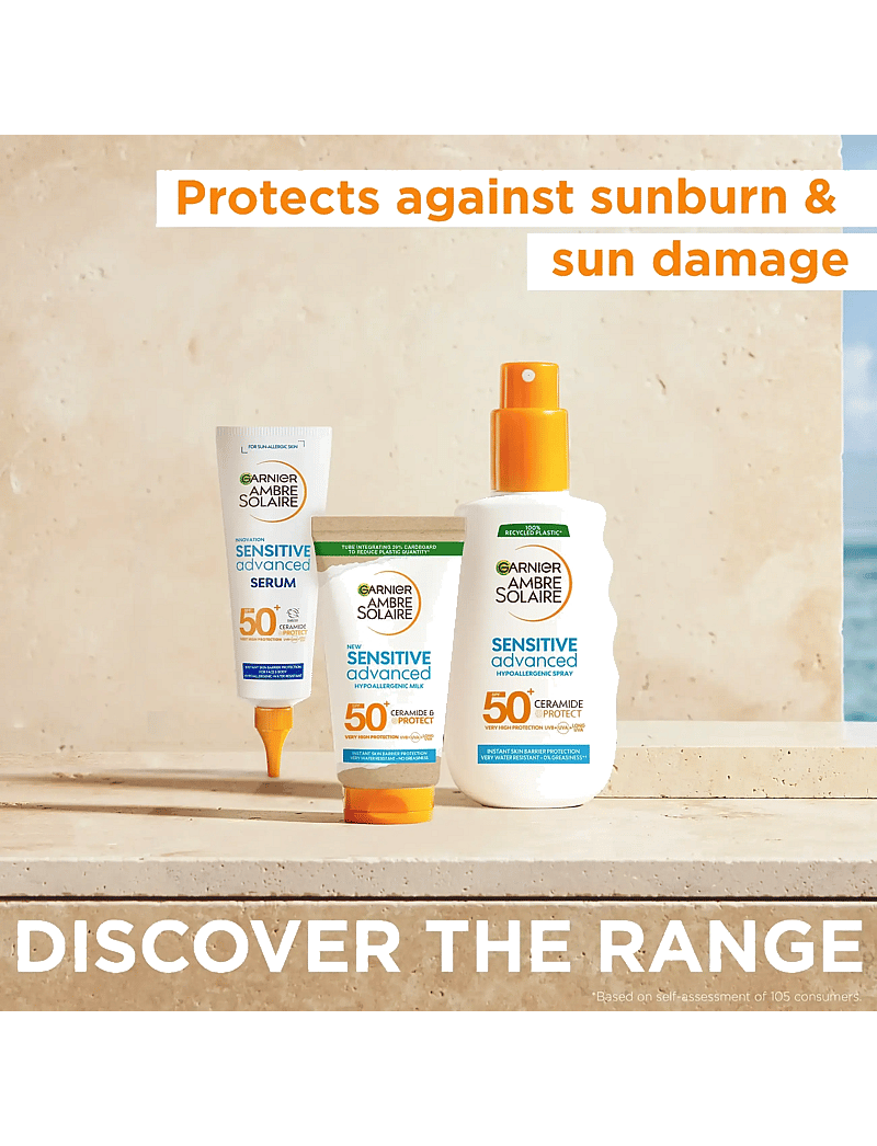 Garnier - Garnier Ambre Solaire Sensitive Advanced Body Serum SPF50+ for sensitive skin 125 ml - til kroppen - no colour - 2