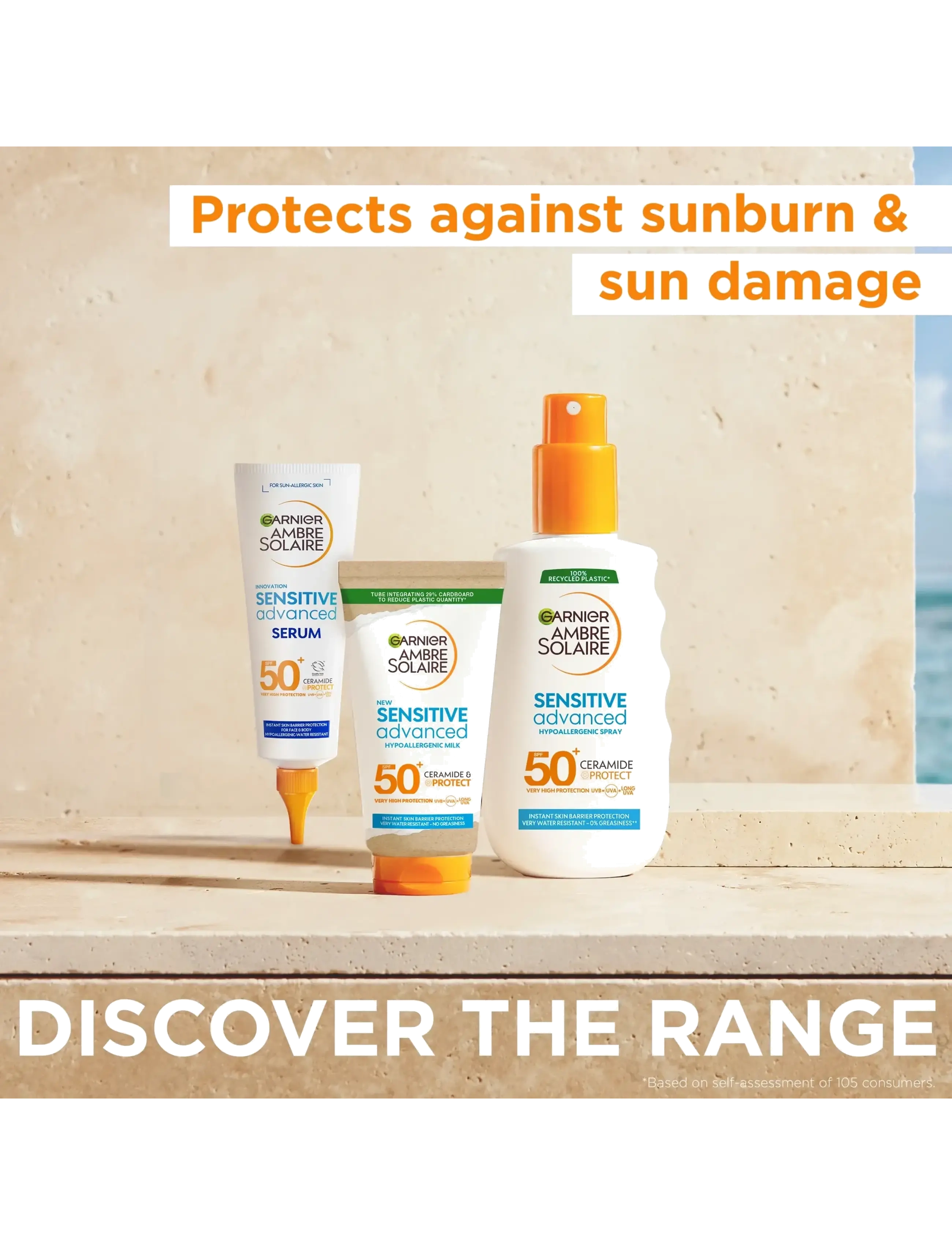 Garnier - Garnier Ambre Solaire Sensitive Advanced Body Serum SPF50+ for sensitive skin 125 ml - for kroppen - no colour - 2