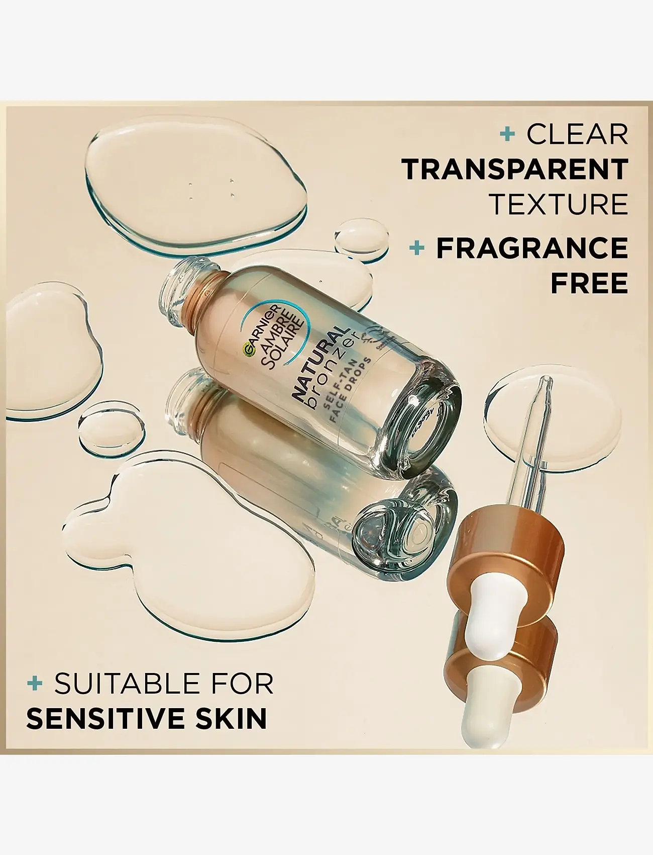 Garnier - Garnier Ambre Solaire Natural Bronzer Self-Tan Face Drops for normal skin 30 ml - dråber - clear - 5