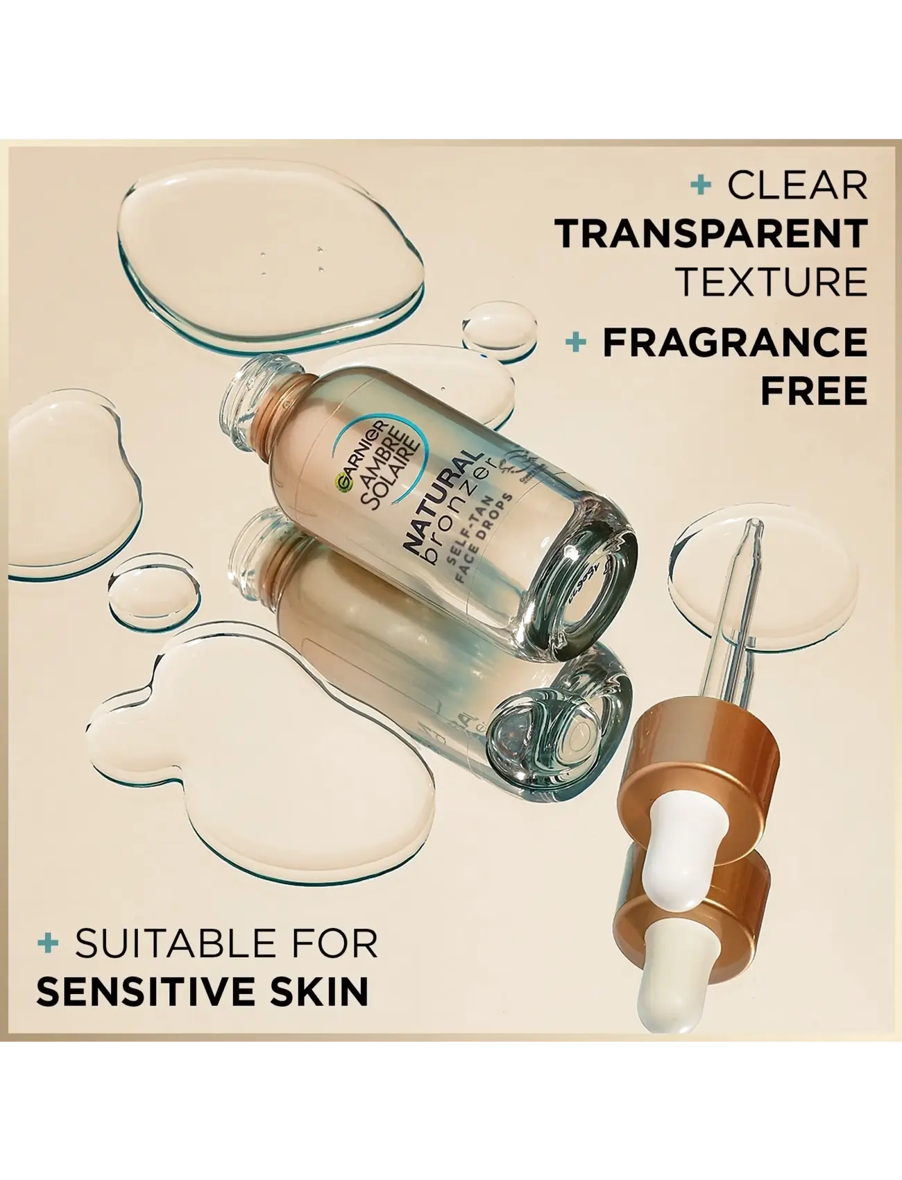 Garnier - Garnier Ambre Solaire Natural Bronzer Self-Tan Face Drops for normal skin 30 ml - dråber - clear - 5