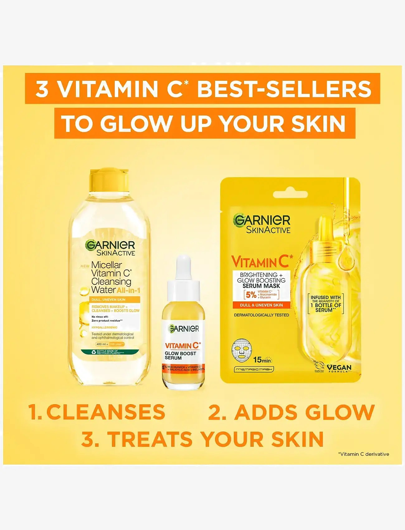 Garnier - Garnier Vitamin C Cleansing Water - MAXI FORMAT - Återfuktande ansiktsvatten - clear - 4