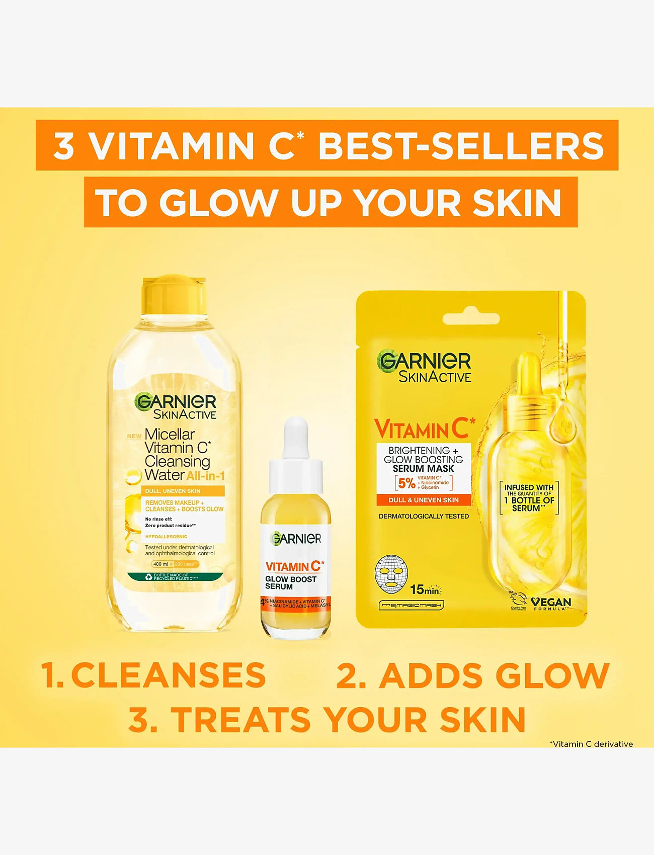 Garnier - Garnier Micellar Cleansing Water Vitamin C All-in-1 for dull, uneven skin 700 ml - fugtgivende tonere - clear - 4
