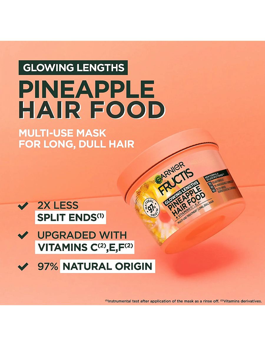 Garnier - Garnier Fructis Hair Food Pineapple Hair Mask for dull hair 400 ml - juuksemaskid - clear - 2