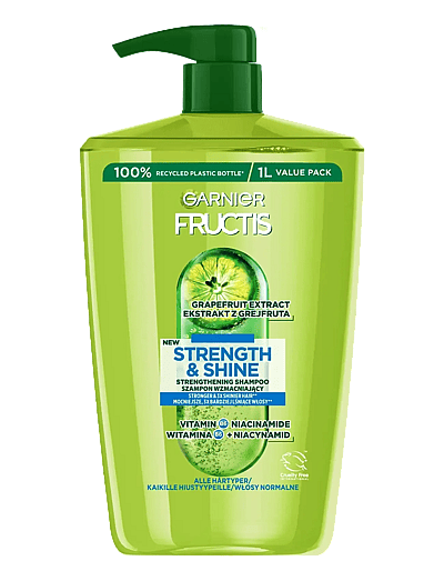 Garnier Fructis Strength & Shine Shampoo For All Hair Types 1000 Ml - Shampoo