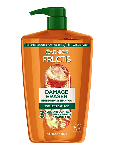 Garnier Fructis Damage Eraser Shampoo For Damaged Hair 1000 Ml - Shampoo
