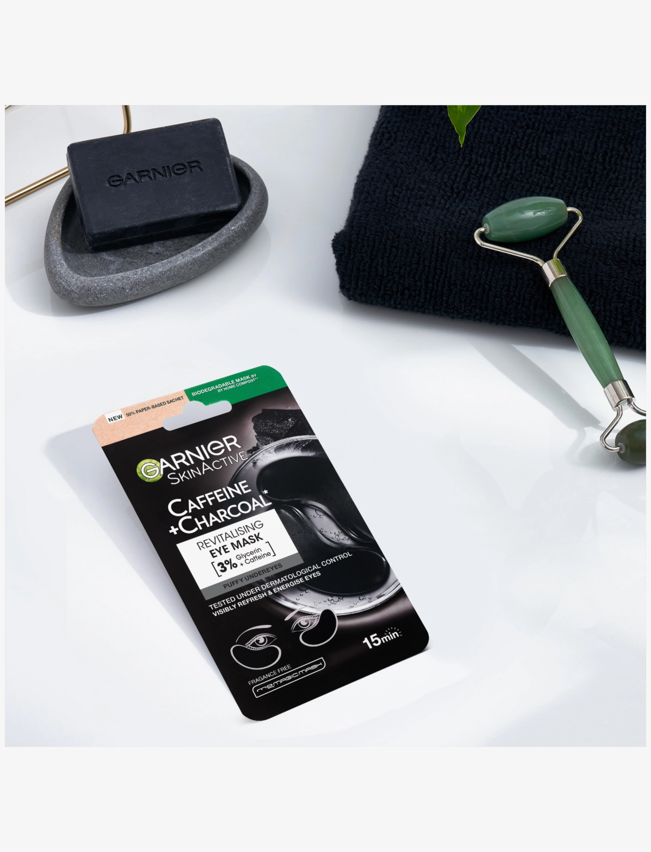 Garnier - Garnier Skin Active Caffeine + Charcoal Eye Mask - caffeine + charcoal depuffinig eye sheet mask - 1