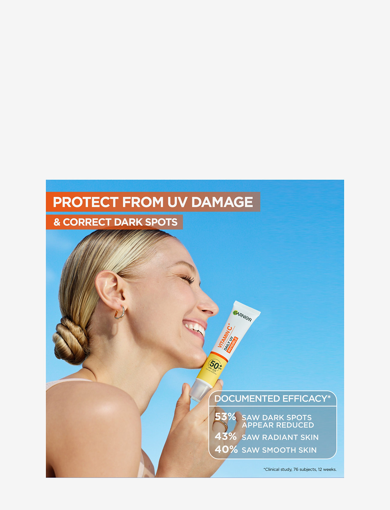 Garnier - Garnier Skin Active Vitamin C Glow Boosting Daily UV Fluid SPF50+ - för ansiktet - skin active - 3