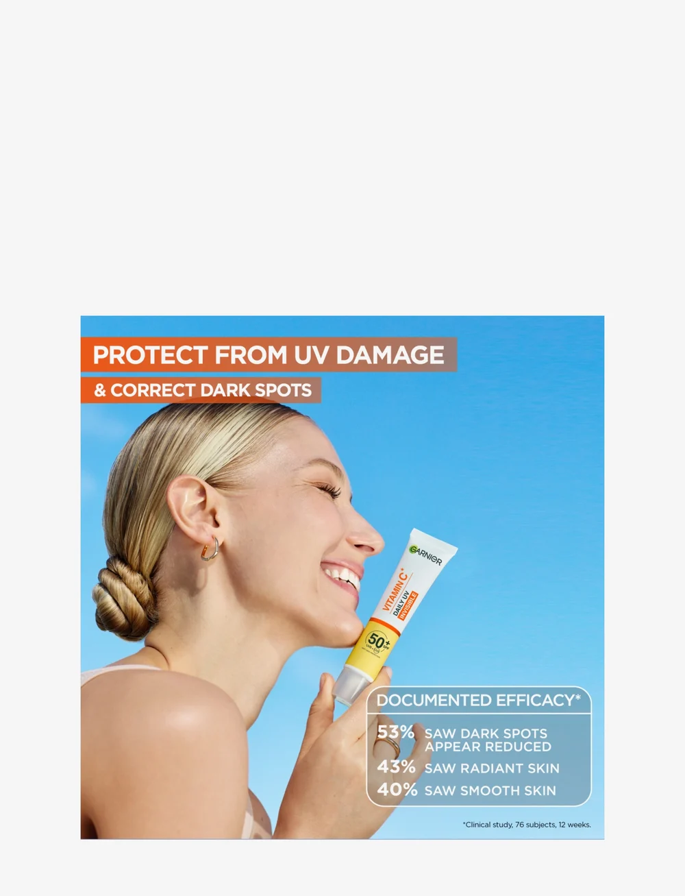 Garnier - Garnier Skin Active Vitamin C Glow Boosting Daily UV Fluid SPF50+ - för ansiktet - skin active - 3