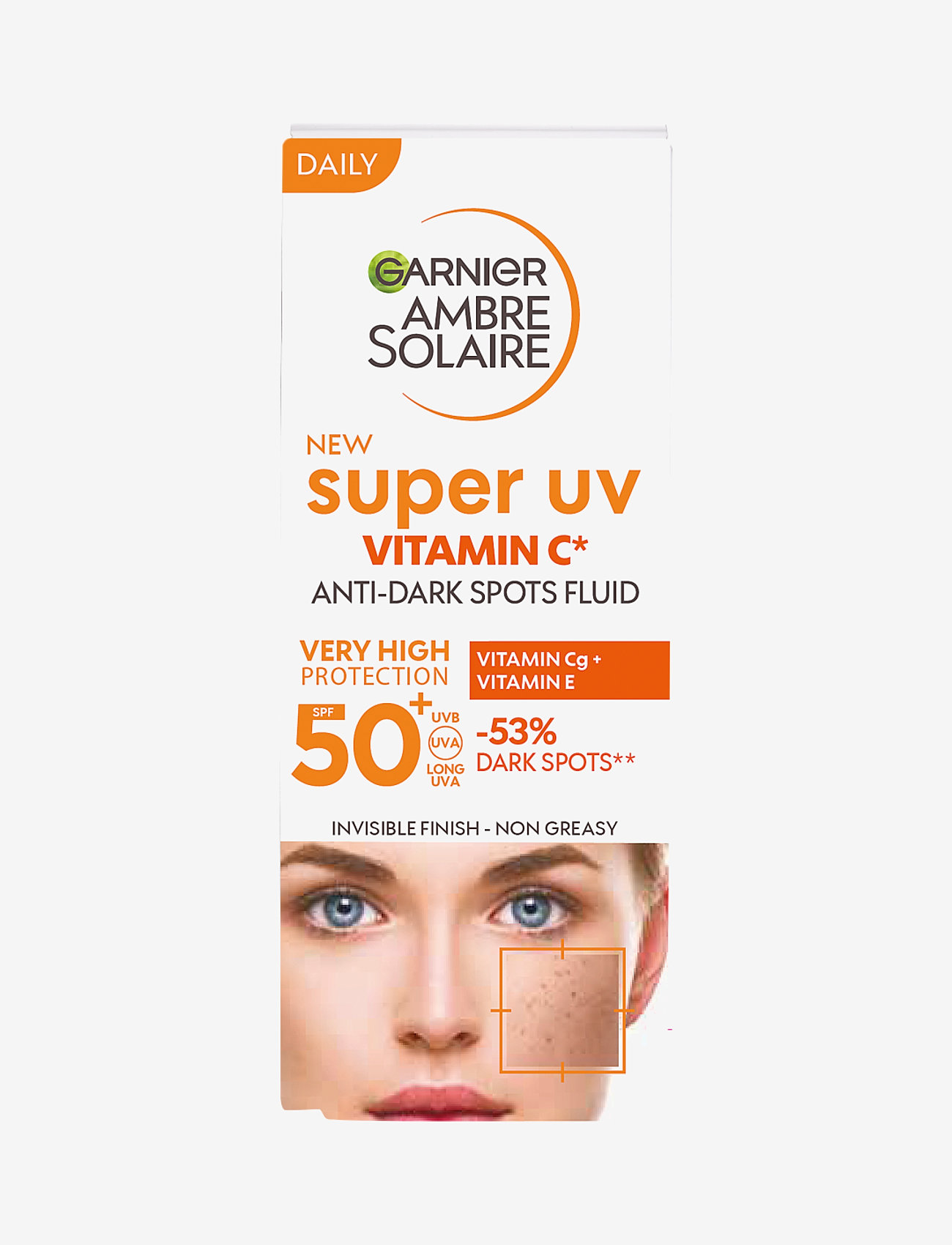 Garnier - Garnier, Ambre Solaire Super UV Vitamin C* Anti-Dark Spots Fluid SPF50+ 40ml - til ansigtet - ambre solaire - 1