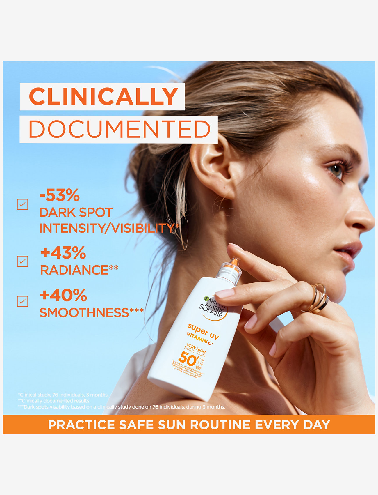 Garnier - Garnier, Ambre Solaire Super UV Vitamin C* Anti-Dark Spots Fluid SPF50+ 40ml - til ansigtet - ambre solaire - 2