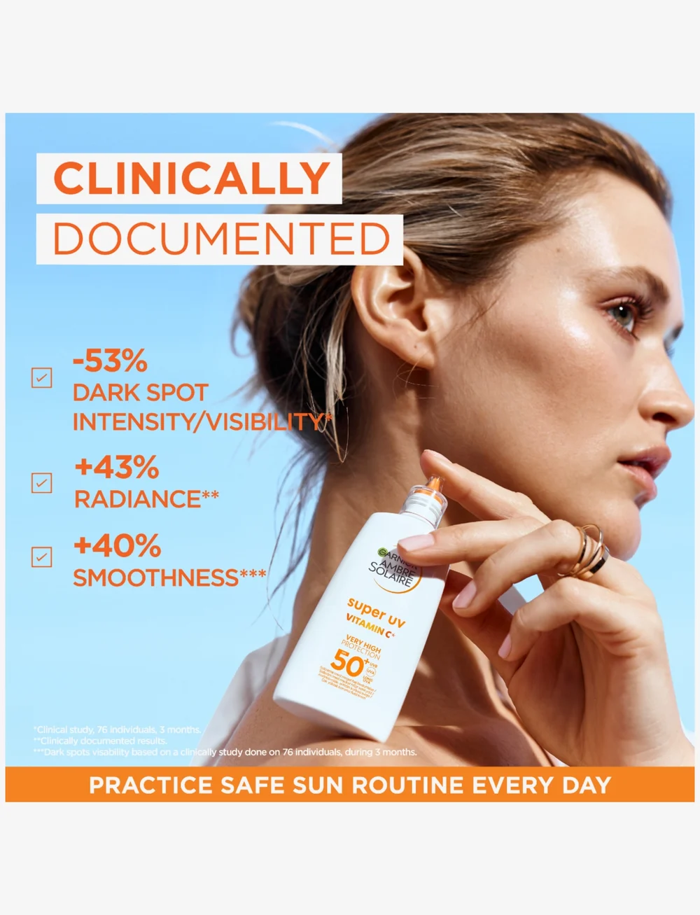 Garnier - Garnier, Ambre Solaire Super UV Vitamin C* Anti-Dark Spots Fluid SPF50+ 40ml - til ansigtet - ambre solaire - 2