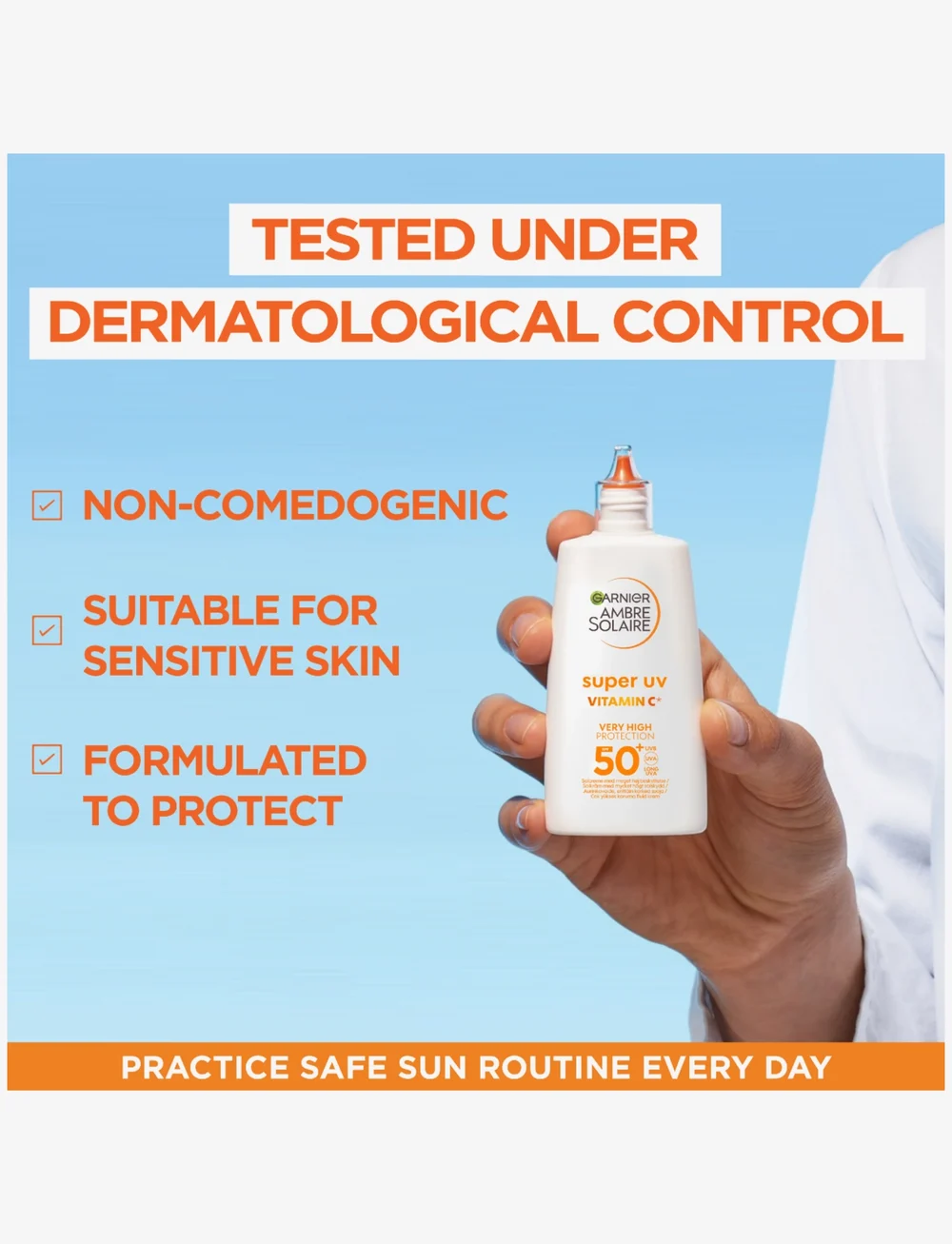 Garnier - Garnier, Ambre Solaire Super UV Vitamin C* Anti-Dark Spots Fluid SPF50+ 40ml - til ansigtet - ambre solaire - 4