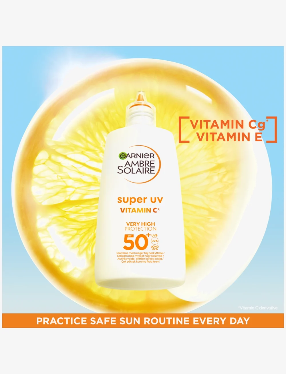 Garnier - Garnier, Ambre Solaire Super UV Vitamin C* Anti-Dark Spots Fluid SPF50+ 40ml - til ansigtet - ambre solaire - 5