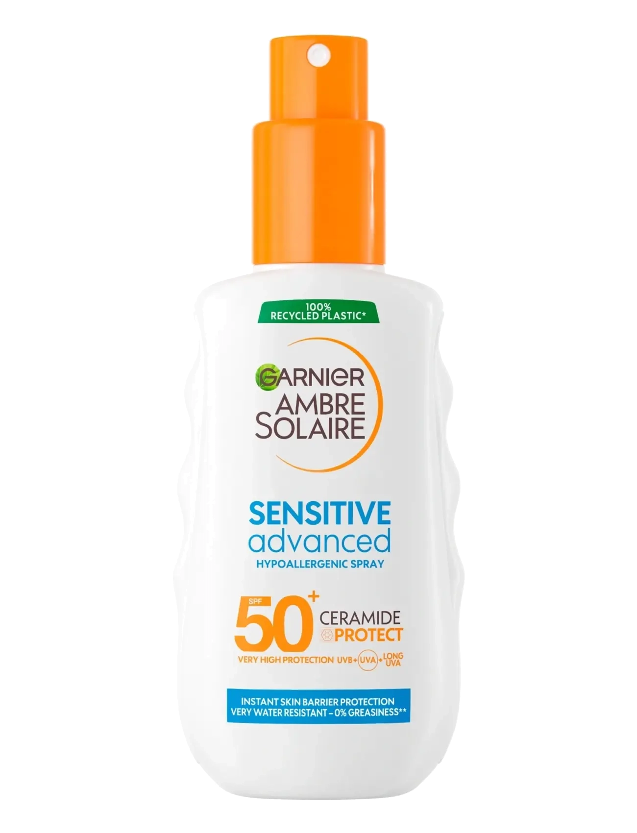 Garnier Garnier Ambre Solaire Sensitive Advanced Sun protection lotion SPF 50+ 150ml - Garnier - SENSITIVE ADVANCED PROTECTION SPRAY SPF50+ / clear