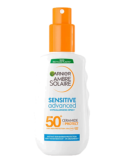 Garnier Ambre Solaire Sensitive Advanced Protection Spray Spf50+ For Sensitive Skin 150 Ml - Kropspleje