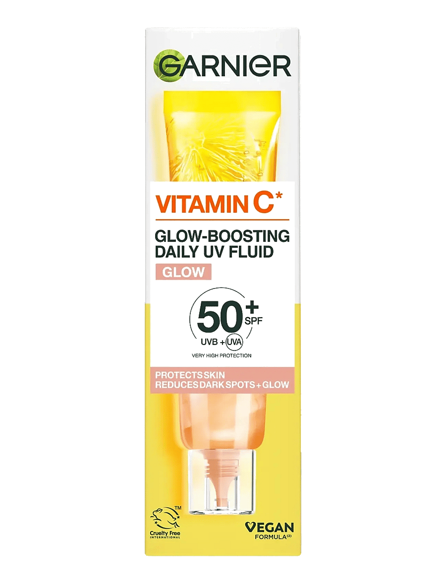 Garnier - Garnier Vitamin C* Glow-Boosting Daily UV Fluid SPF50+ for dull skin Sheer Glow 40 ml - til ansigtet - glow - 1