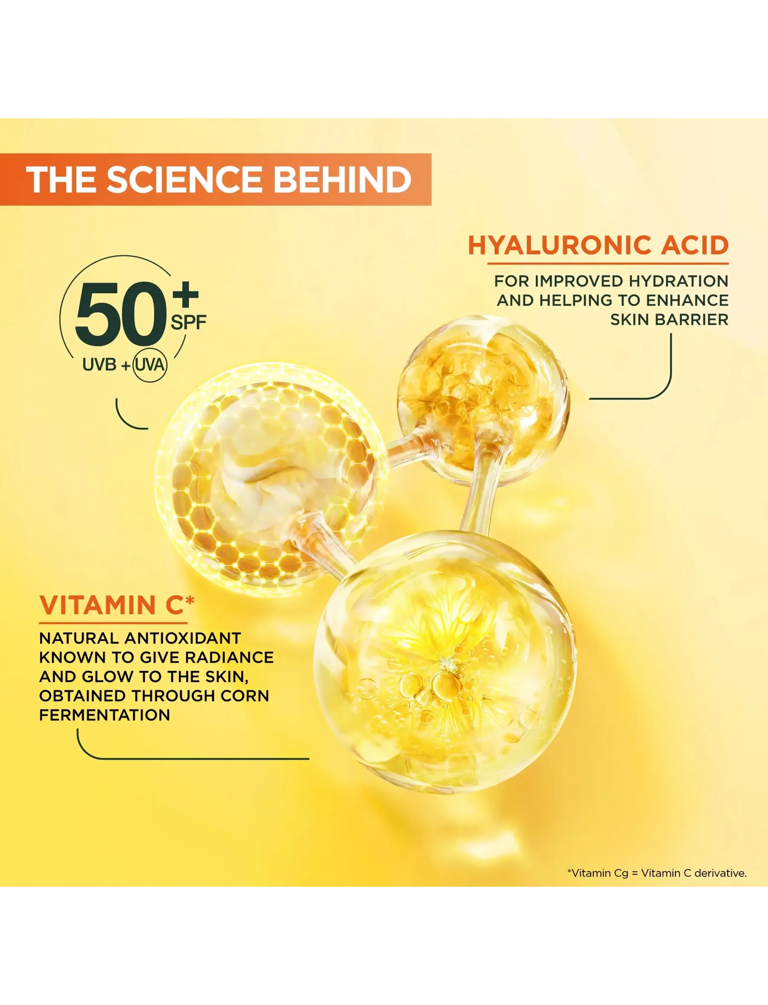 Garnier - Garnier Vitamin C* Glow-Boosting Daily UV Fluid SPF50+ for dull skin Sheer Glow 40 ml - til ansigtet - glow - 4