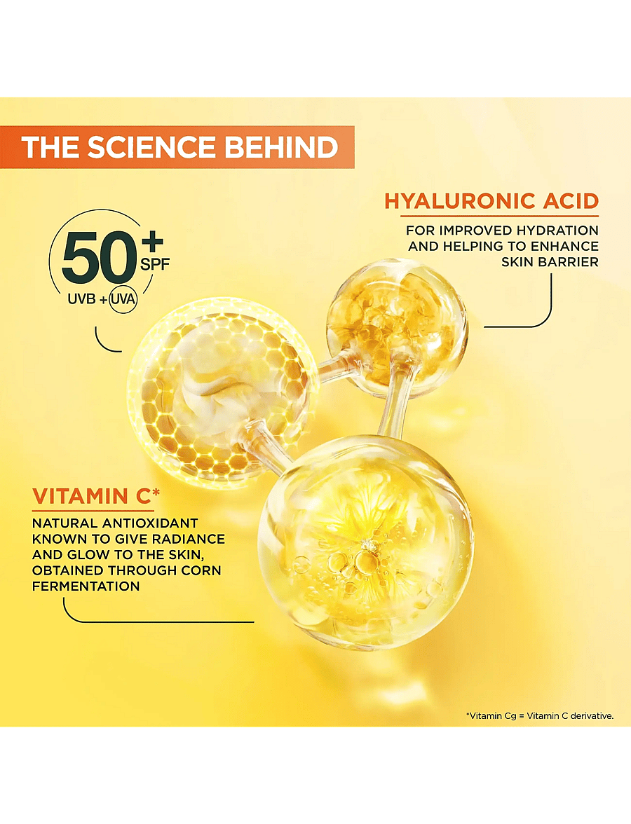 Garnier - Garnier Vitamin C* Glow-Boosting Daily UV Fluid SPF50+ for dull skin Sheer Glow 40 ml - til ansigtet - glow - 4