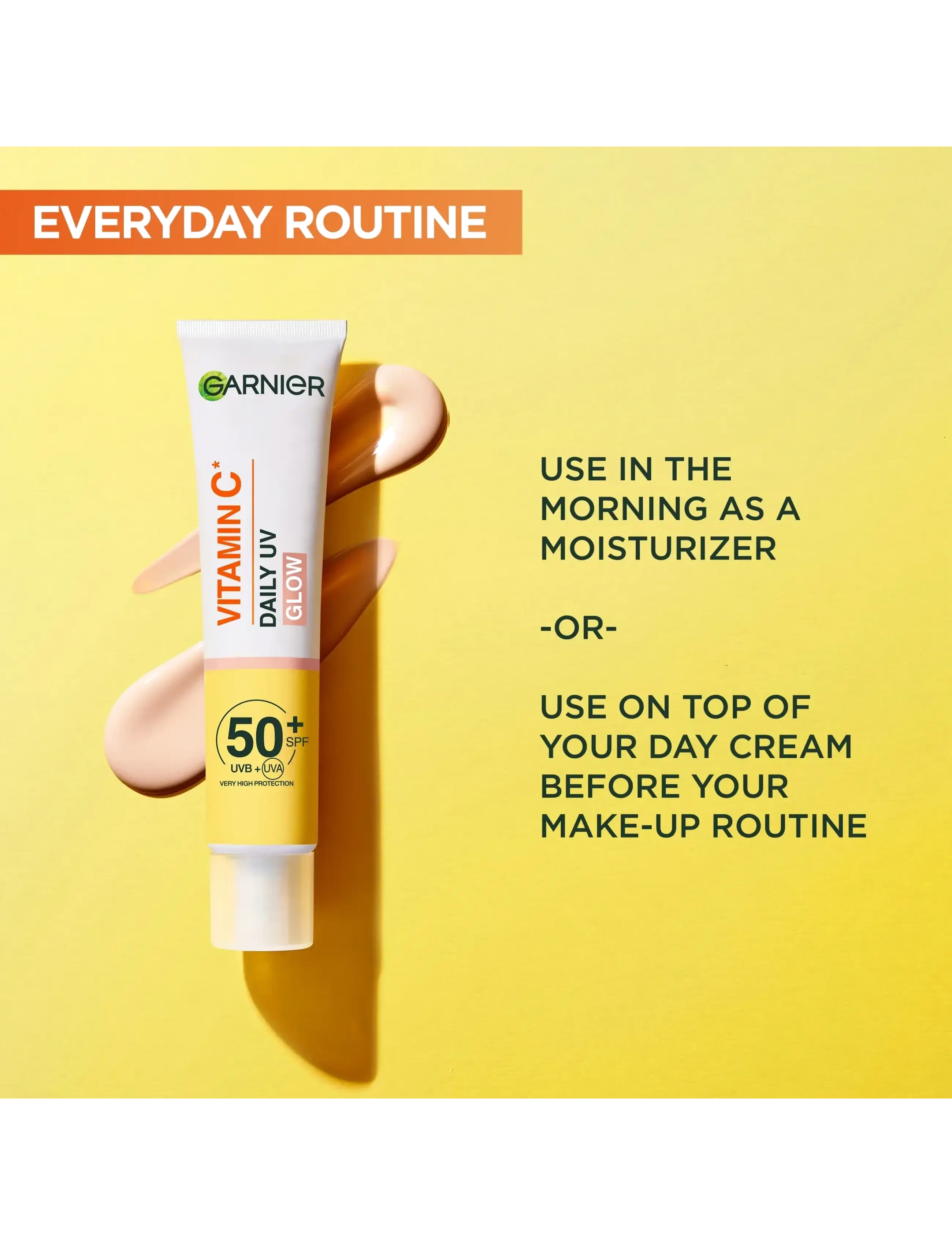 Garnier - Garnier Vitamin C* Glow-Boosting Daily UV Fluid SPF50+ for dull skin Sheer Glow 40 ml - til ansigtet - glow - 5