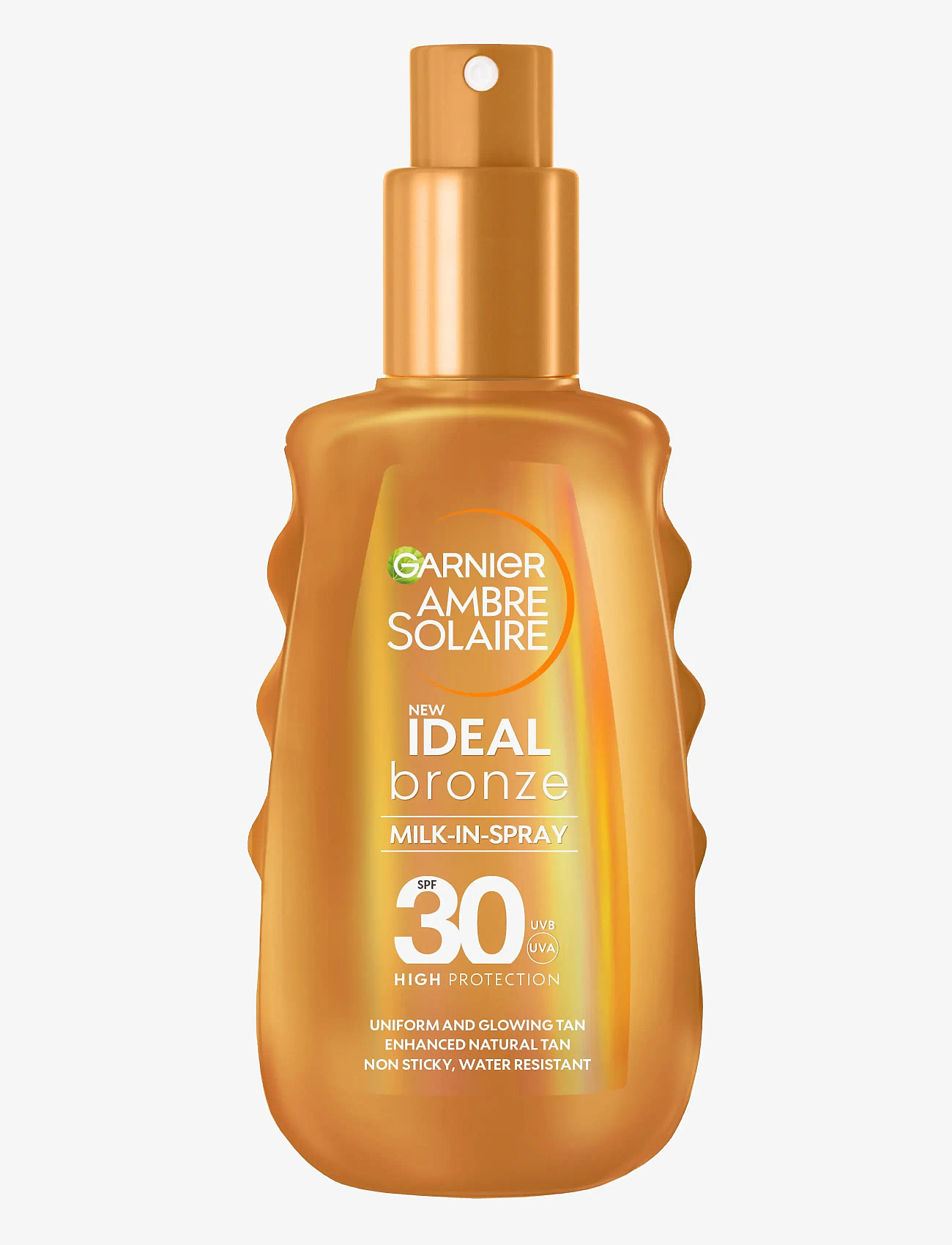 Garnier - Garnier Ambre Solaire Ideal Bronze Milk-in-spray, with SPF30 for a even and glowing tan - för kroppen - ambre solaire ideal bronze - 0