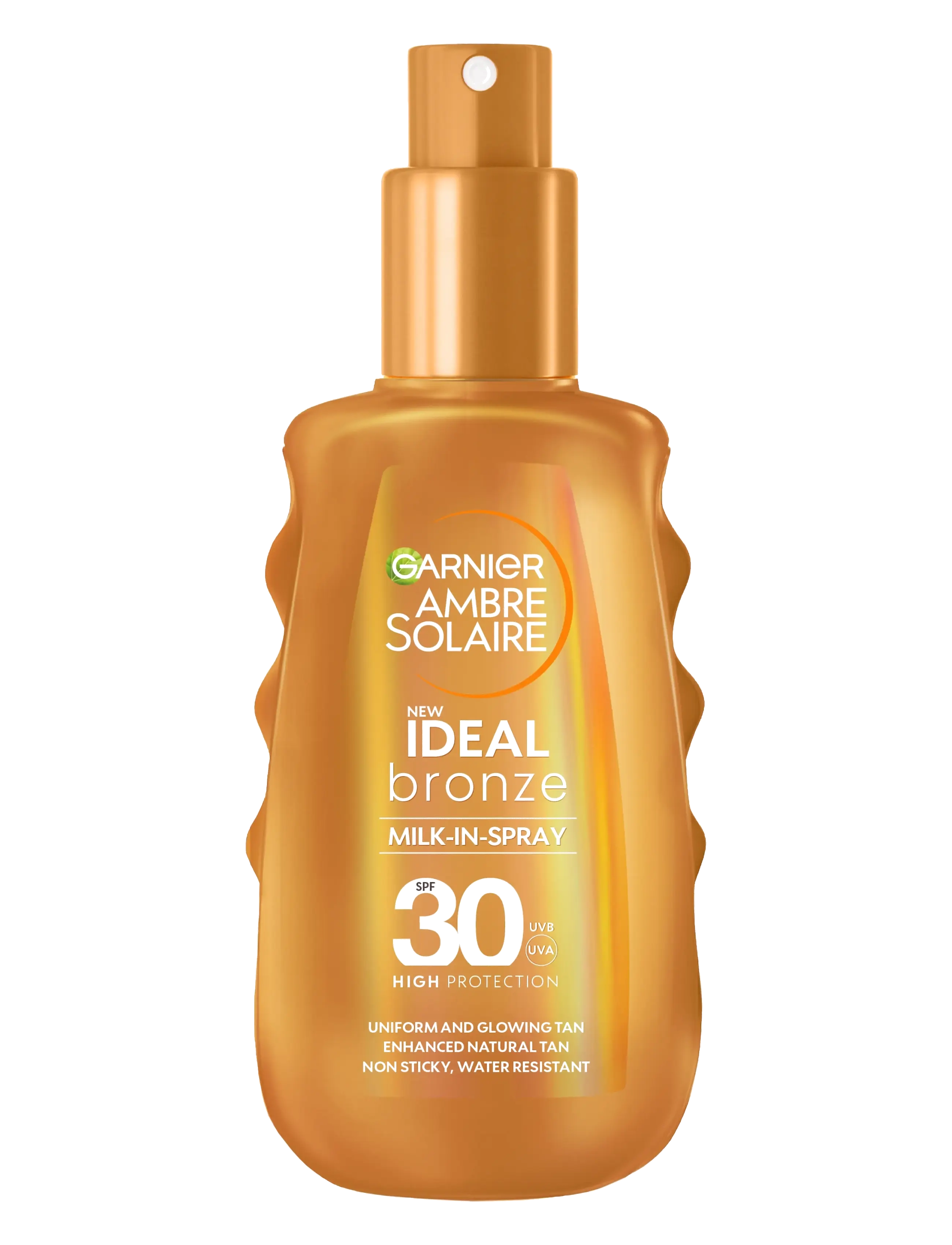 Garnier Garnier Ambre Solaire Ideal Bronze Milk-in-spray, with SPF30 for a even and glowing tan - Garnier - AMBRE SOLAIRE IDEAL BRONZE / clear