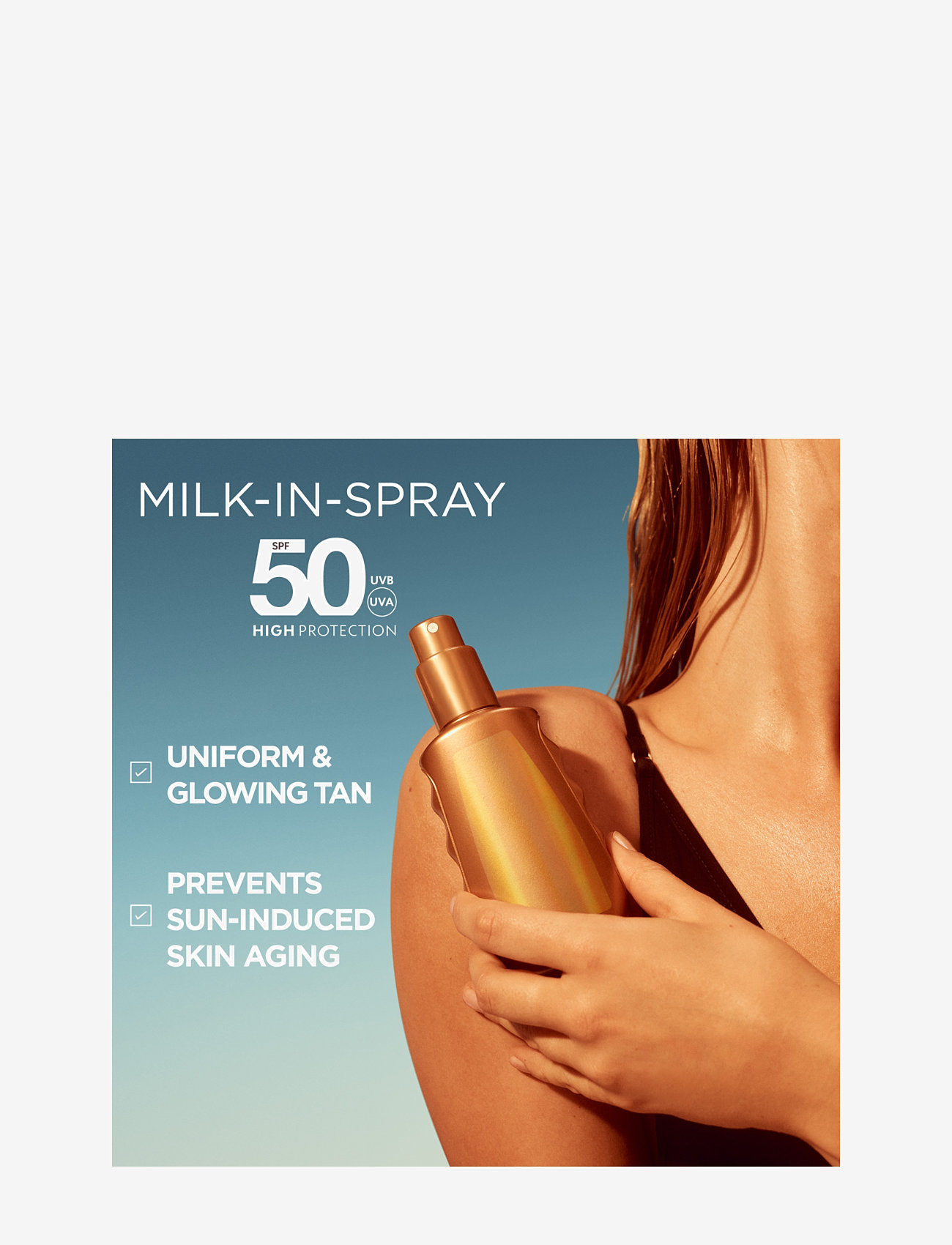 Garnier - Garnier Ambre Solaire Ideal Bronze Milk-in-spray, with SPF30 for a even and glowing tan - för kroppen - ambre solaire ideal bronze - 2
