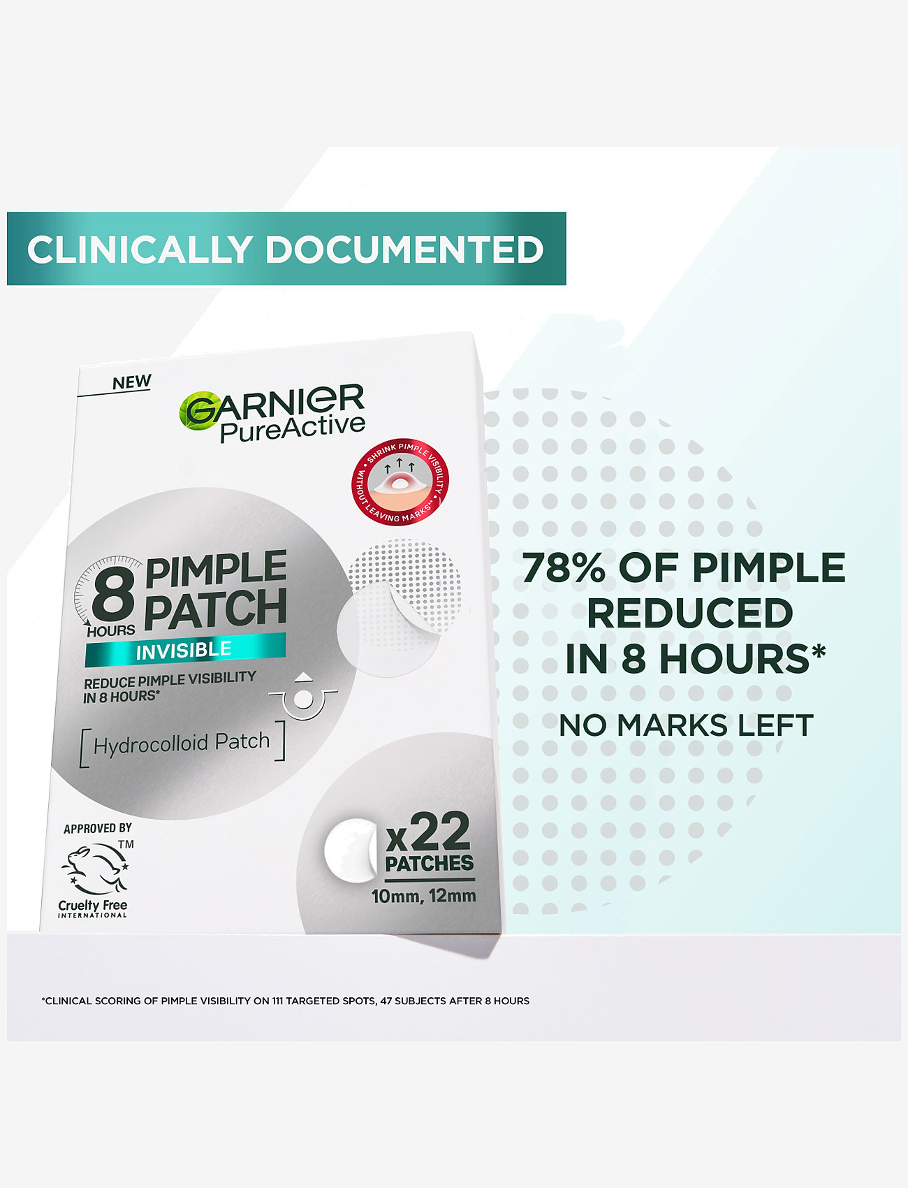 Garnier - Garnier PureActive Invisible Pimple Patch for impure skin 22 pc - laveste priser - clear - 1
