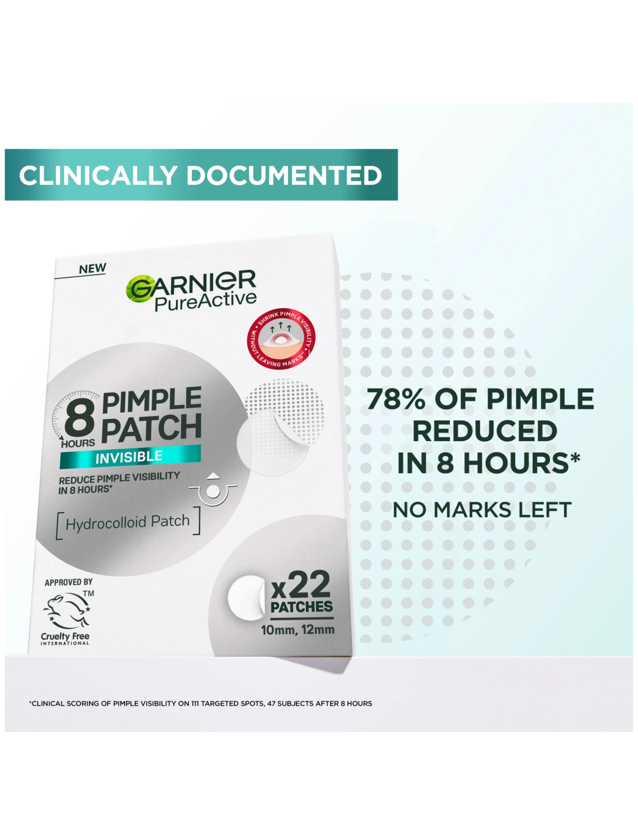 Garnier - Garnier PureActive Invisible Pimple Patch for impure skin 22 pc - punktbehandlare - clear - 1