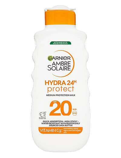 Garnier Ambre Solaire Hydra 24h Protect Sun Protecting Milk Spf20 For Normal Skin 175 Ml - Kropspleje