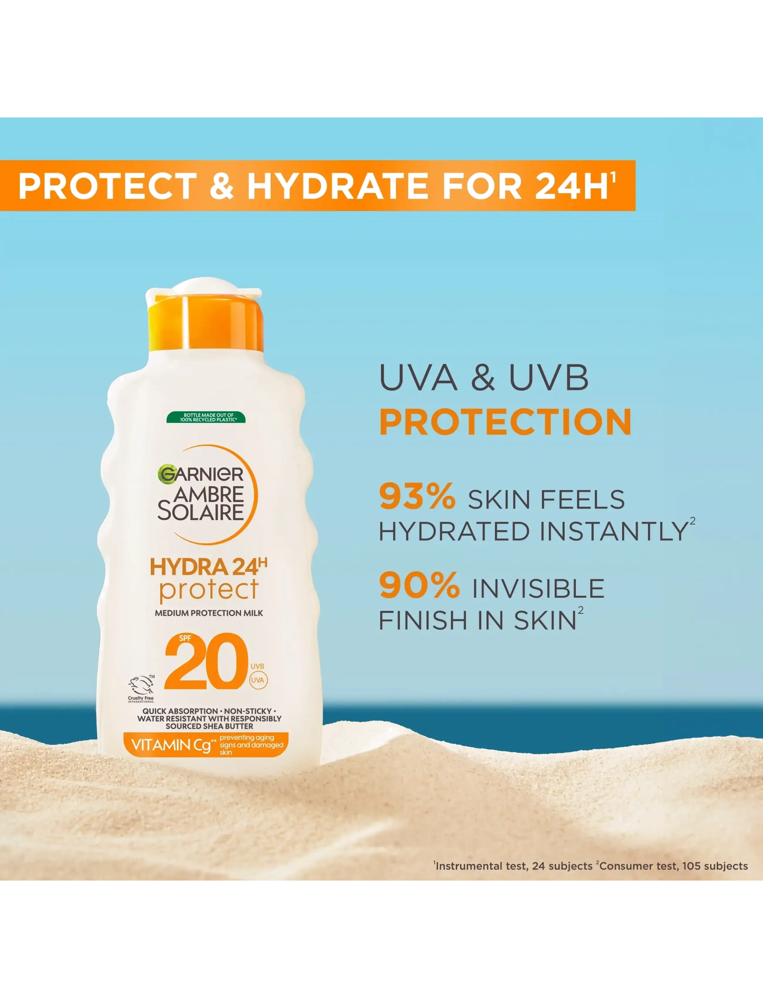 Garnier - Garnier Ambre Solaire Hydra 24H Protect Sun Protecting Milk SPF20 for normal skin 175 ml - clear - 1