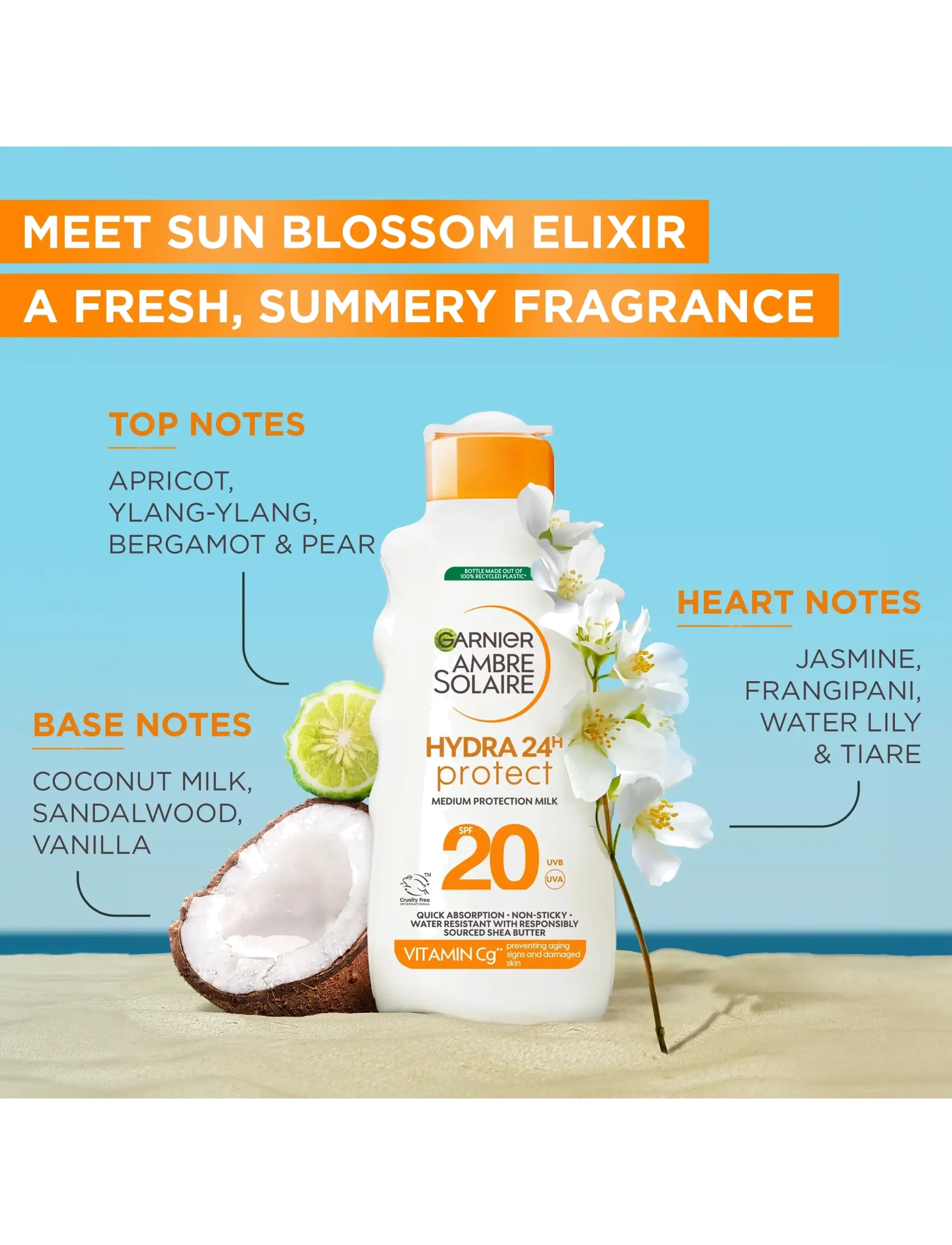 Garnier - Garnier Ambre Solaire Hydra 24H Protect Sun Protecting Milk SPF20 for normal skin 175 ml - clear - 5