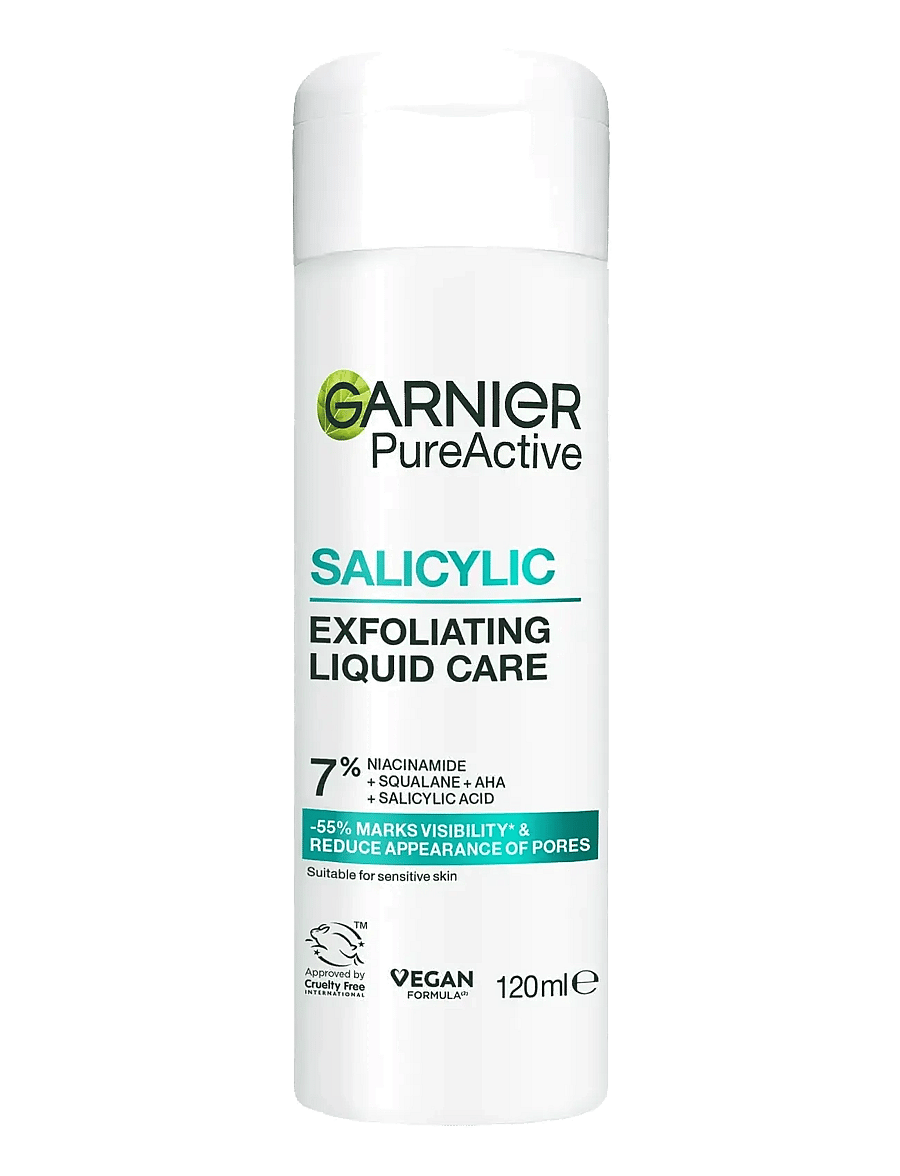 Garnier - Garnier PureActive Salicylic Exfoliating Liquid Care for impure skin 120 ml - keha koorimine - clear - 0