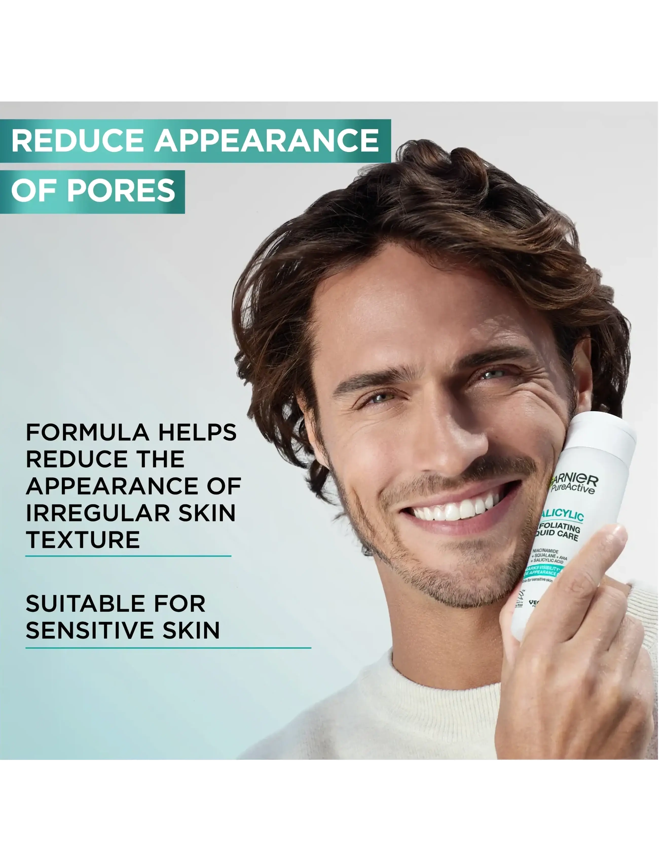 Garnier - Garnier PureActive Salicylic Exfoliating Liquid Care for impure skin 120 ml - skrub & exfoliering - krop - clear - 3