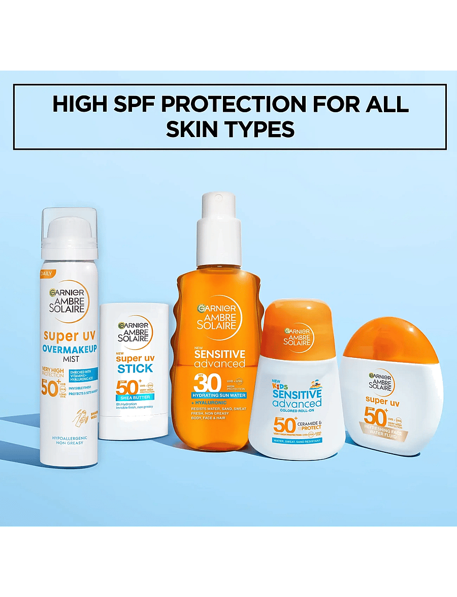 Garnier - Garnier Ambre Solaire Super UV Refreshing Water Fluid 40 ml - til ansigtet - clear - 5