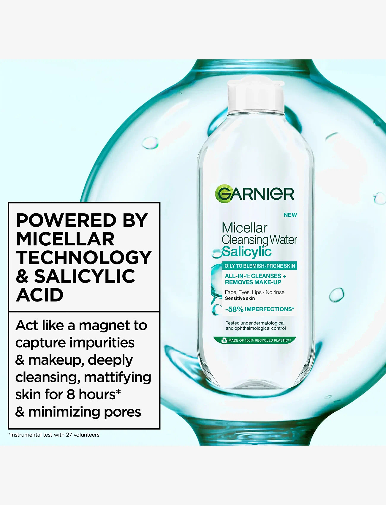 Garnier - Garnier Micellar Cleansing Water Salicylic 400 ml - micellar water - clear - 2