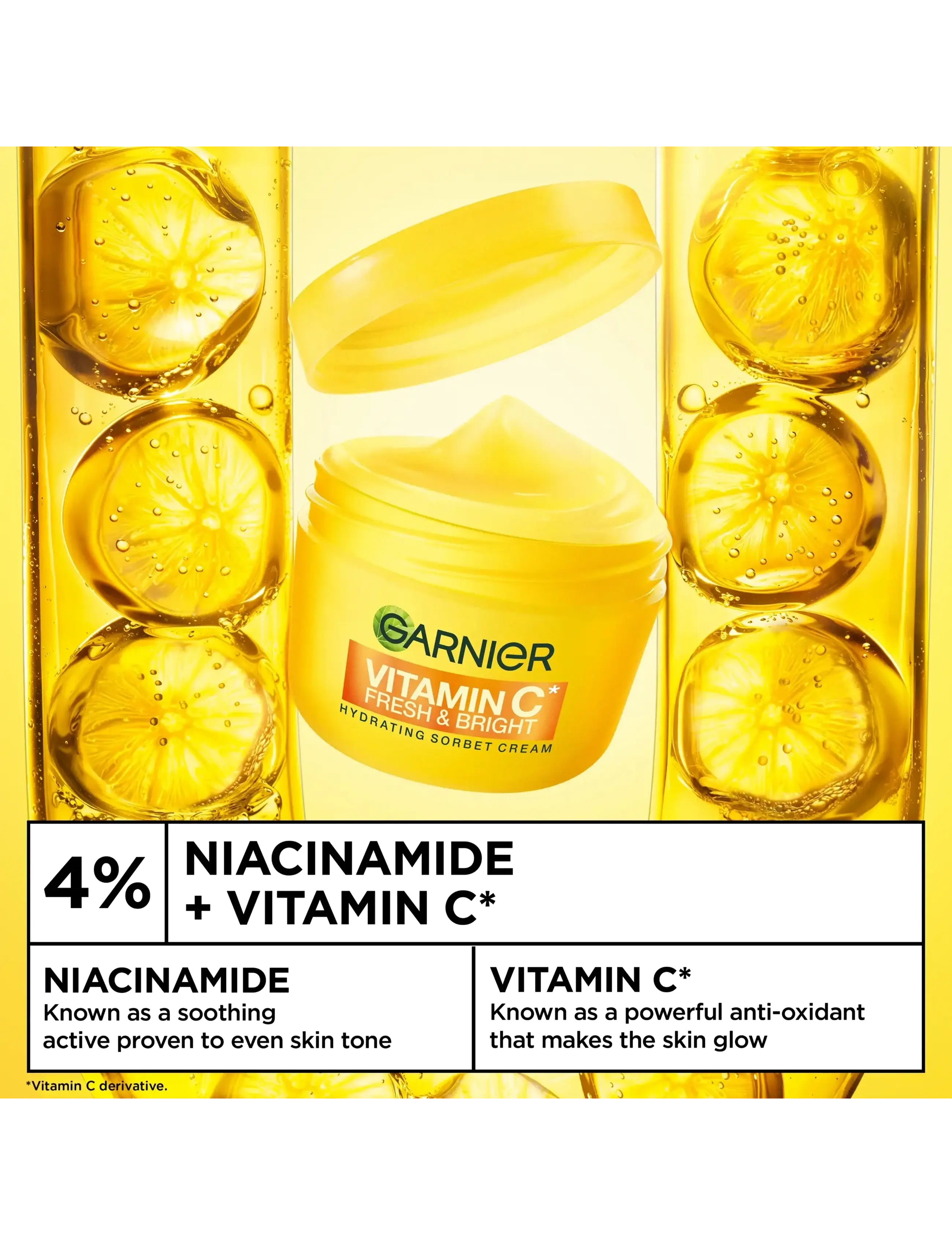 Garnier - Garnier Vitamin C* Fresh & Bright Hydrating Sorbet Cream 85ml - dagcremer - clear - 2