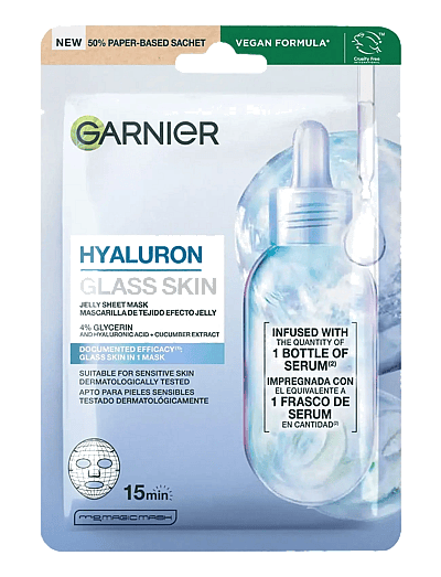 Garnier Hyaluron Glass Skin Jelly Sheet Mask 27 G - Sheet Maske
