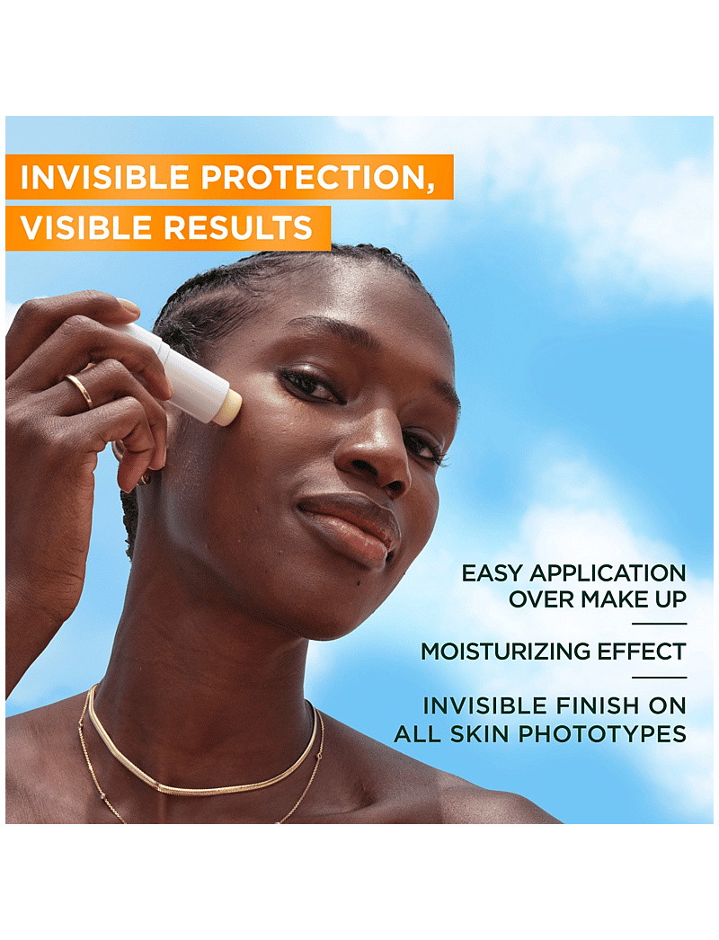 Garnier - Garnier Ambre Solaire Super UV Invisible Stick SPF50+ solstift 9 ml - för ansiktet - clear - 3